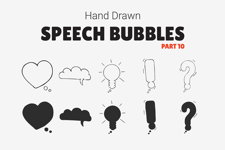 Hand Drawn Speech Bubbles [Part 10] in Illustrations - product preview 8