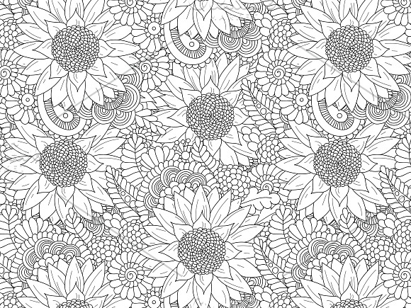 Funny Doodle. Floral collection in Patterns - product preview 3