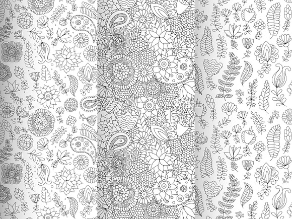 Funny Doodle. Floral collection in Patterns - product preview 6