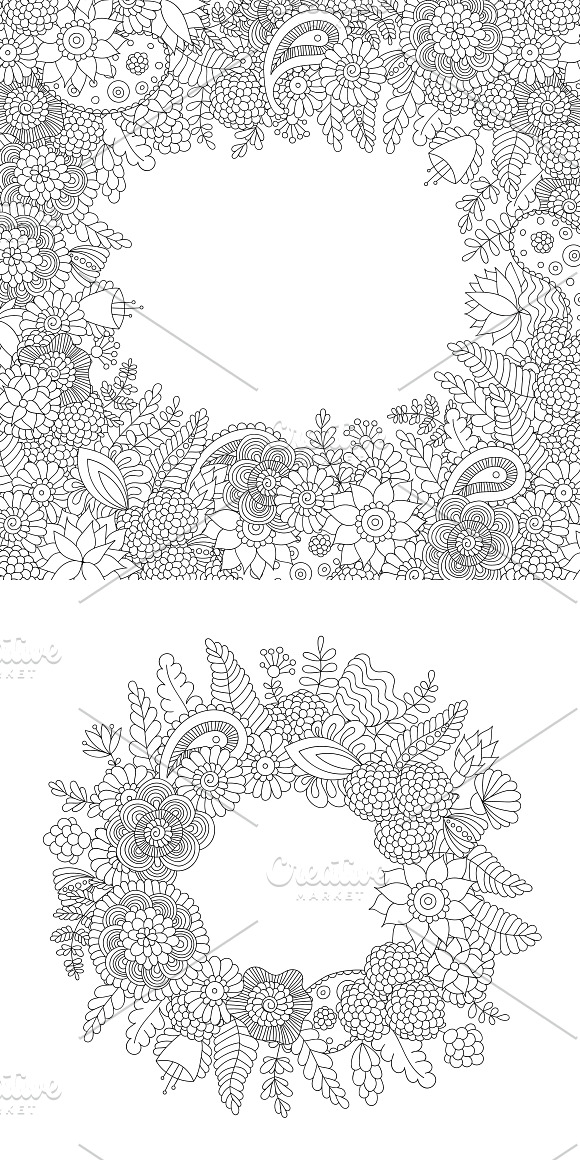 Funny Doodle. Floral collection in Patterns - product preview 7