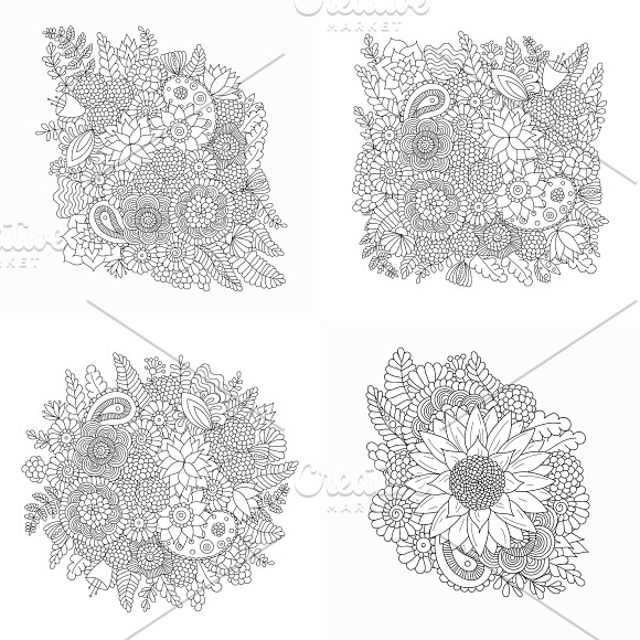 Funny Doodle. Floral collection in Patterns - product preview 8