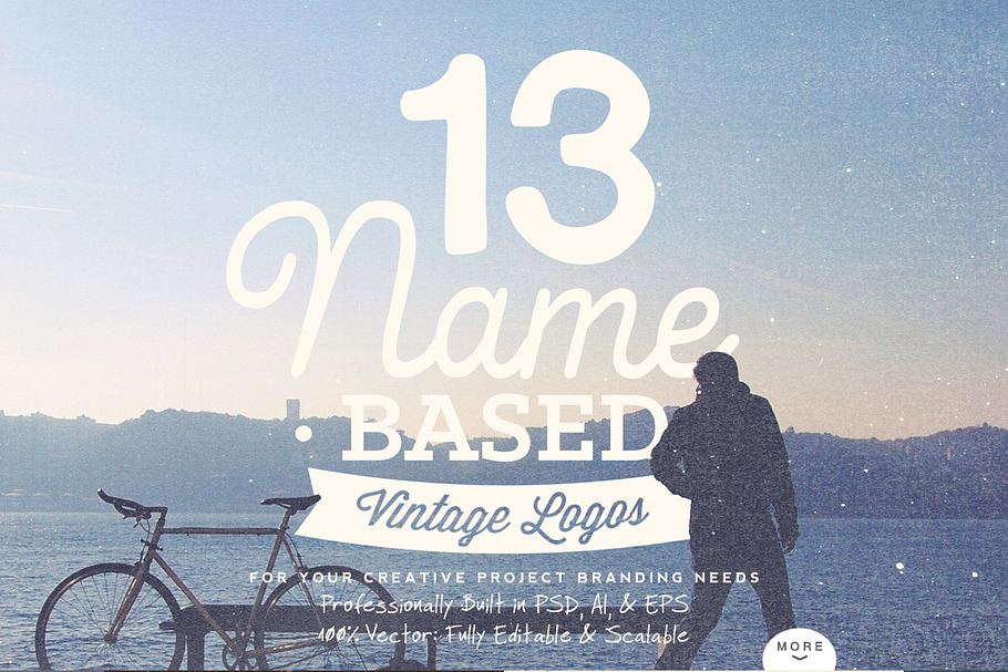 NameBased Vintage Logos Bundle Vol.1 in Logo Templates - product preview 8