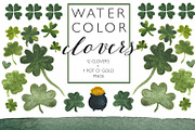 Watercolor Clovers