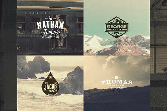 13 Name Based Vintage Logos Volume 6 in Logo Templates - product preview 1