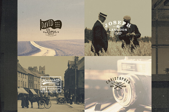 13 Name Based Vintage Logos Volume 6 in Logo Templates - product preview 2