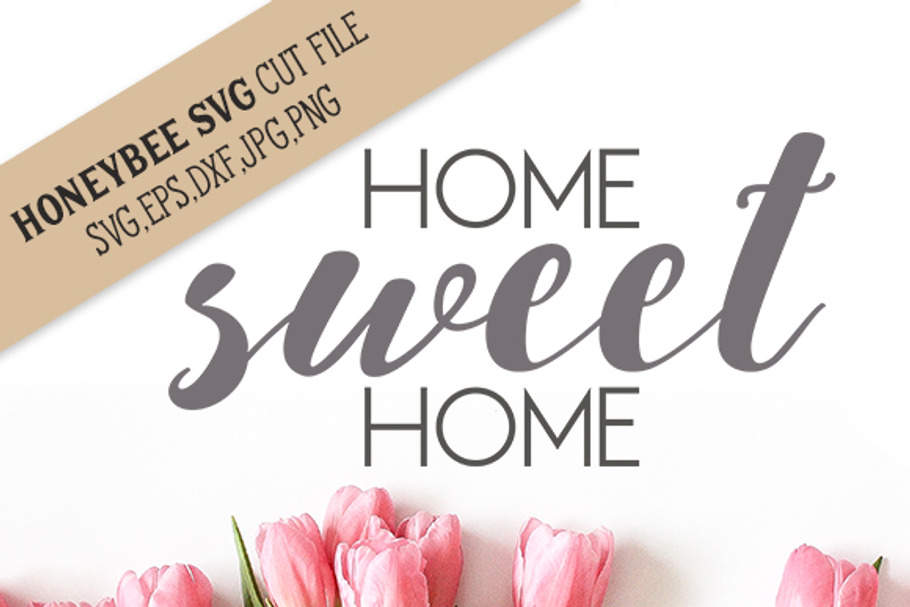Home Sweet Home cut file in Illustrations - product preview 8