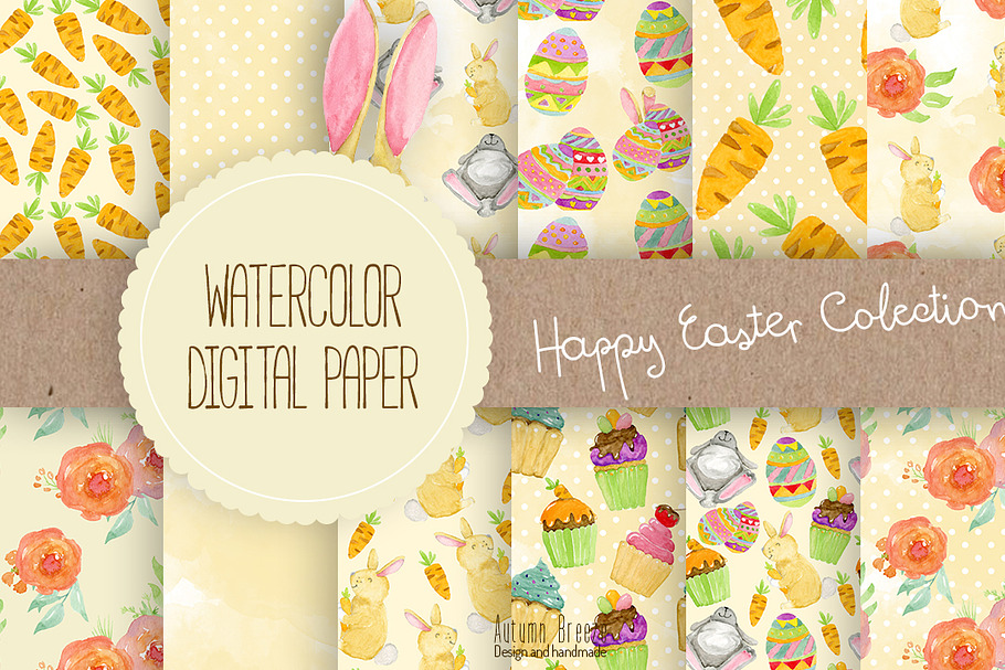 Easter digital paper in Patterns - product preview 8