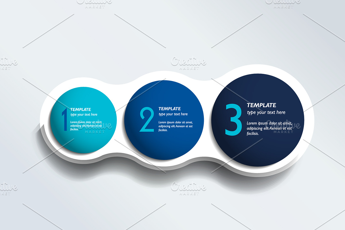 3 steps elements bubble chart in Graphics - product preview 8