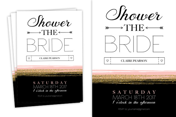 Glam Bridal Shower Invitation