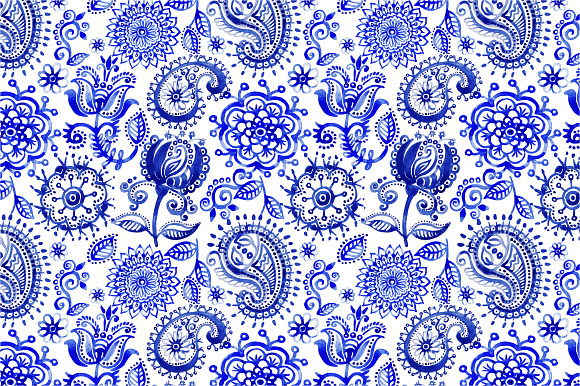 4 Vector Watercolor Patterns in Patterns - product preview 4