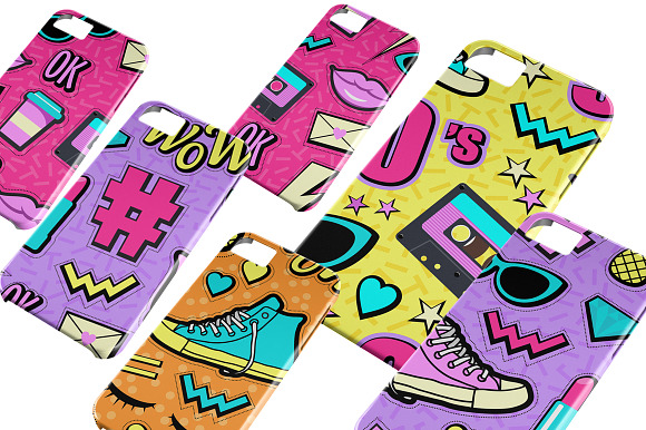 Vector seamless patterns 80s, 90s in Patterns - product preview 2