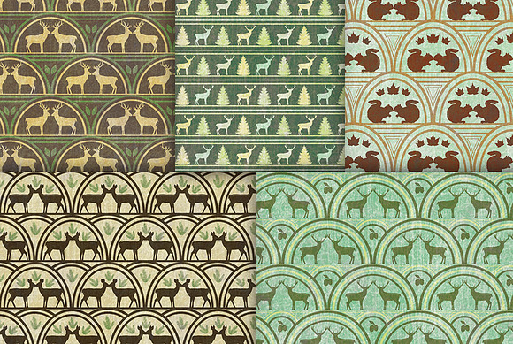Woodland Forest Animal Patterns in Patterns - product preview 1