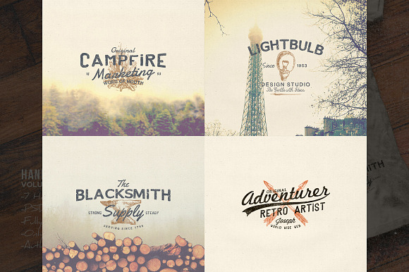 Hand Drawn Vintage Logos Volume 1 in Logo Templates - product preview 2
