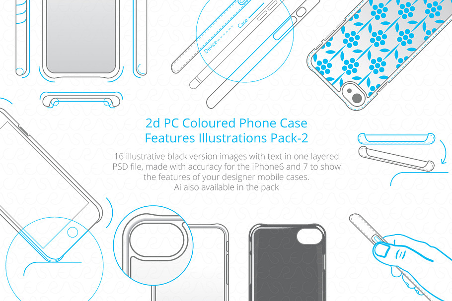2D PC Colored Case Features Pack-2 in Graphics - product preview 8