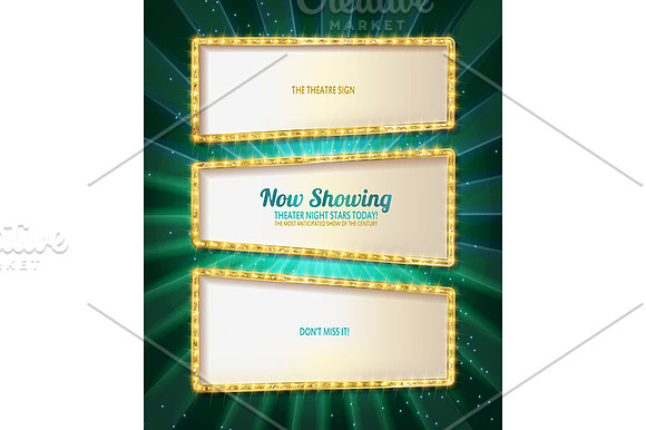 Gold frame retro comic design banner in Graphics - product preview 1