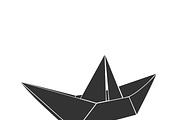 paper ship, icon, vector 
