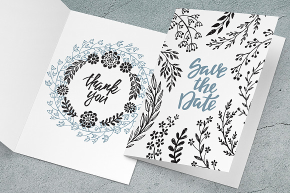 Branches, wreaths, wedding design in Graphics - product preview 7