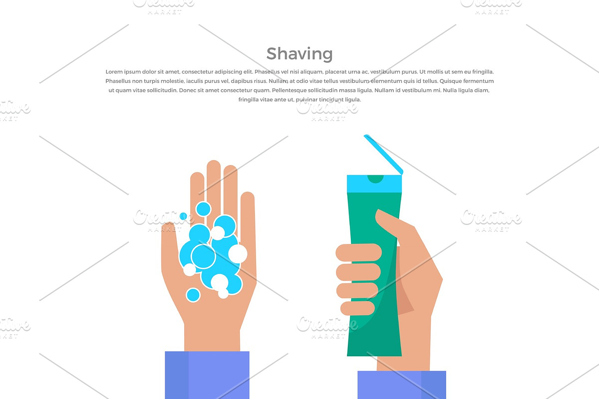 Shaving Concept Banner Vector Illustration. in Illustrations - product preview 8