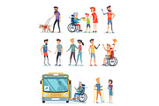 Disabled People and Help for Them White Poster