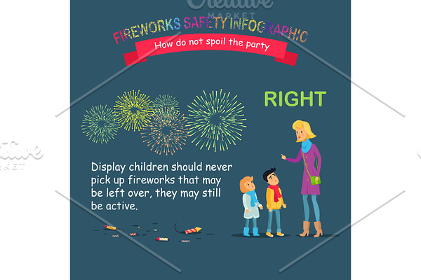 Fireworks Safety Infographic, Teaching Children