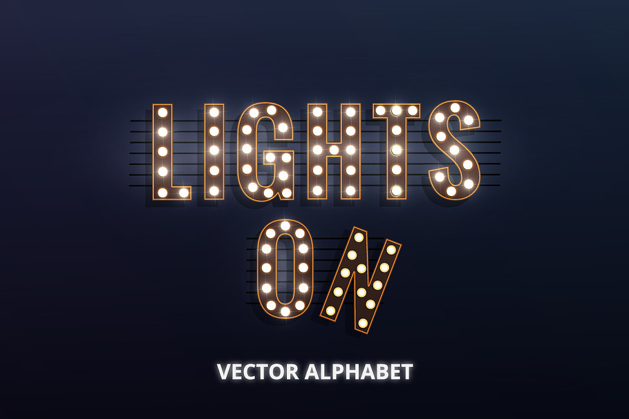 Lights On! Vector and PNG alphabet in Graphics - product preview 8