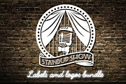 Stand up comedy show logos bundle