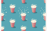 popcorn bucket seamless pattern