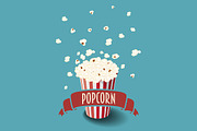 Vector bucket of popcorn
