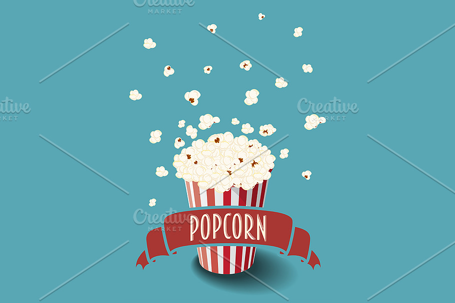 Vector bucket of popcorn in Objects - product preview 8