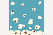 Vector background with popcorn