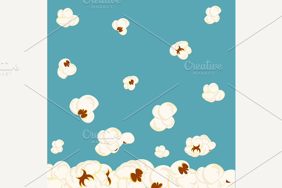 Vector background with popcorn in Objects - product preview 8