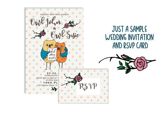 Owls in love in Illustrations - product preview 5