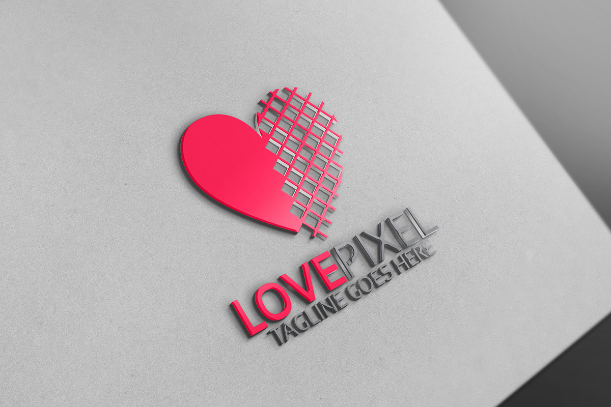 Love Pixel Logo in Logo Templates - product preview 8