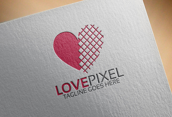Love Pixel Logo in Logo Templates - product preview 1