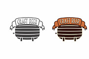 Logo template of craft beer