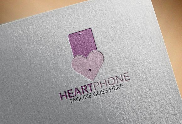 Heart Phone Logo in Logo Templates - product preview 1