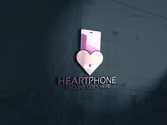 Heart Phone Logo in Logo Templates - product preview 2