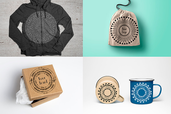 63 Tribal Circles. Logo & Badge in Objects - product preview 1