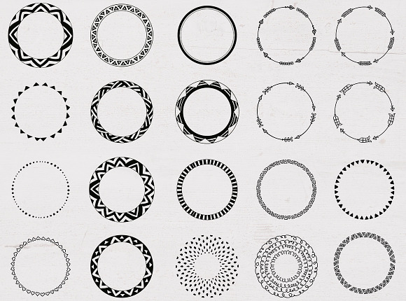 63 Tribal Circles. Logo & Badge in Objects - product preview 3