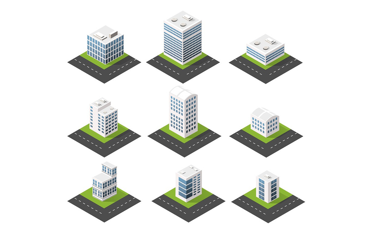 Urban isometric icons in Illustrations - product preview 8