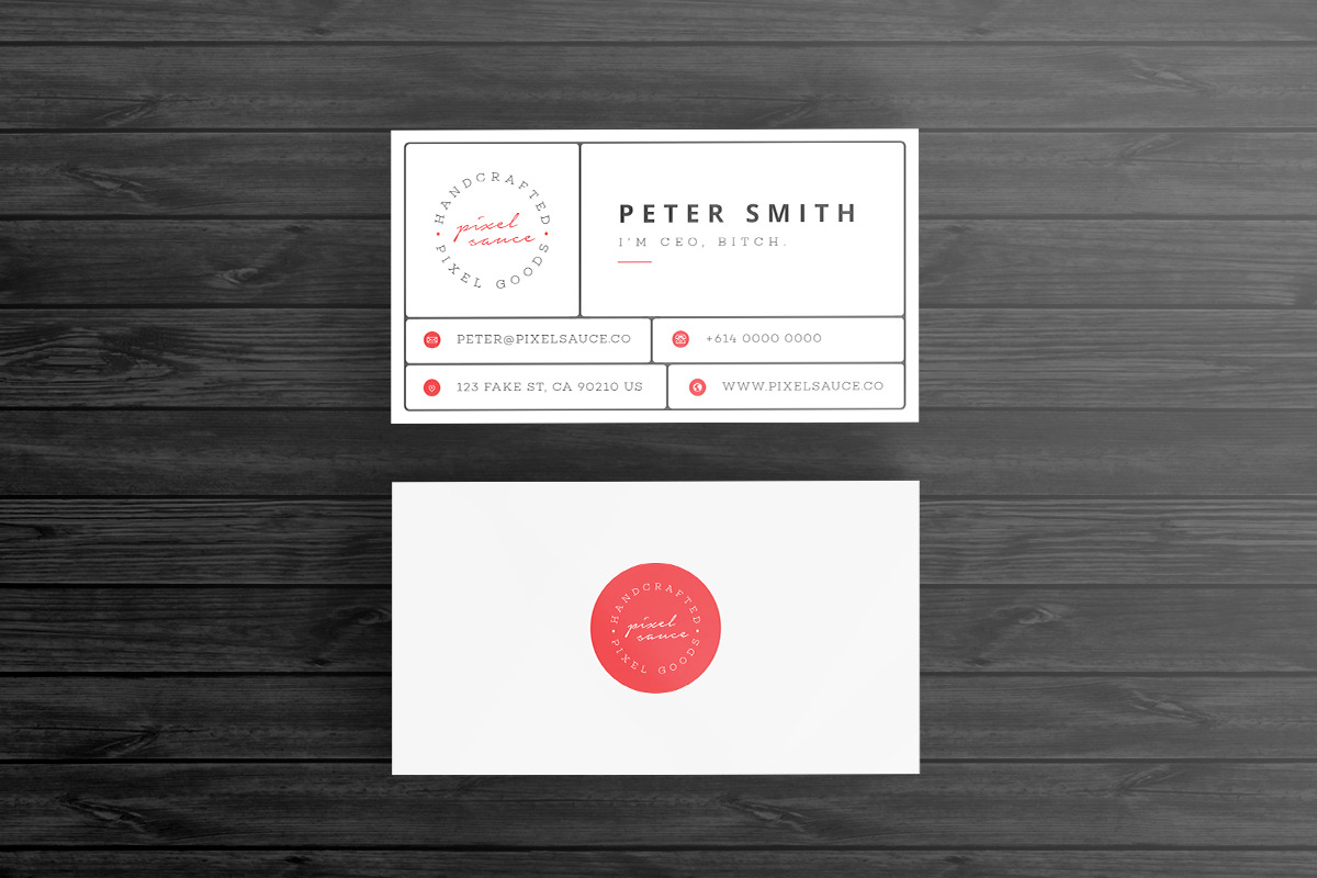 Retro Business Card Template in Business Card Templates - product preview 8