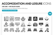 Accommodation and Leisure Icons