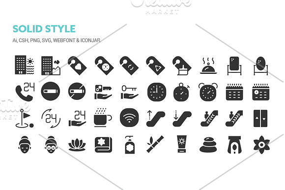 Accommodation and Leisure Icons in Graphics - product preview 4