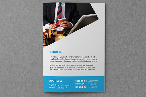 Corporate Bi Fold Brochure in Brochure Templates - product preview 3