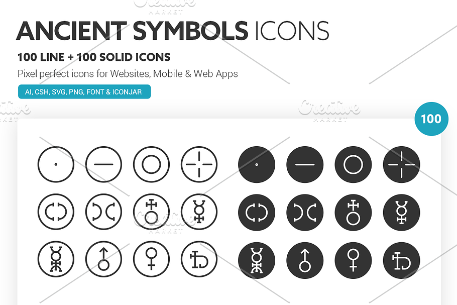 Ancient Symbols Icons in Graphics - product preview 8