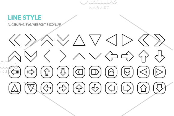 Arrows Icons in Graphics - product preview 5