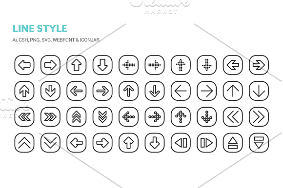 Arrows Icons in Graphics - product preview 7