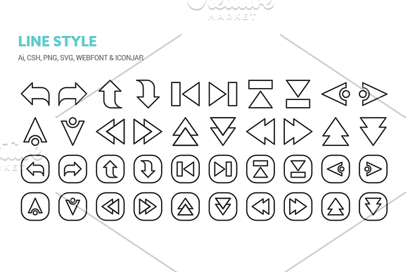Arrows Icons in Graphics - product preview 9