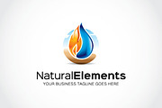 Natural Elements Logo Template