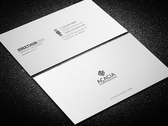 2V Business Card in Business Card Templates - product preview 2